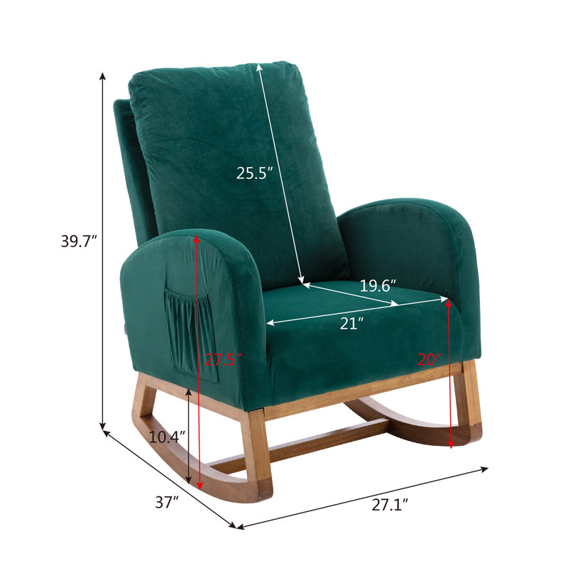 Isabelle & Max™ Dominquez Upholstered Rocking Chair & Reviews Wayfair
